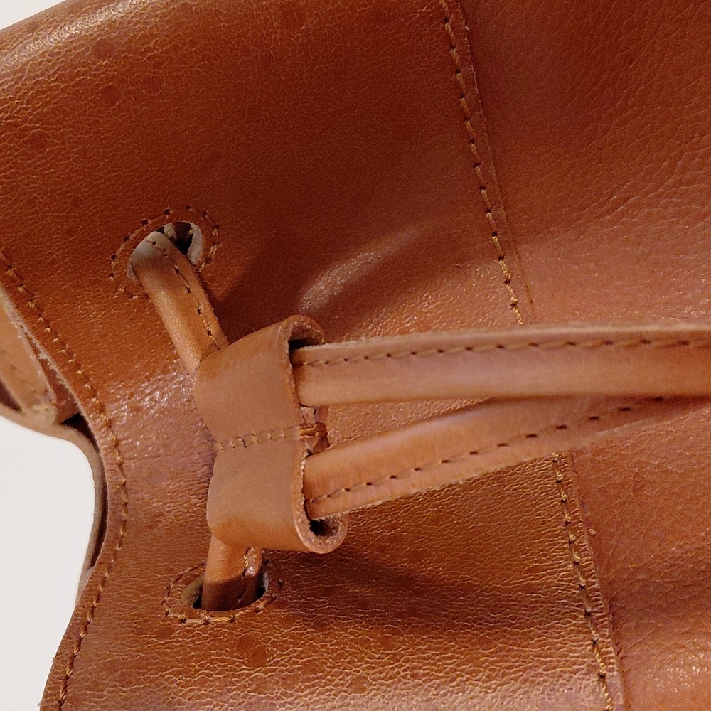 Genuine Leather Bucket Bag Purse - Picture 3 of 7